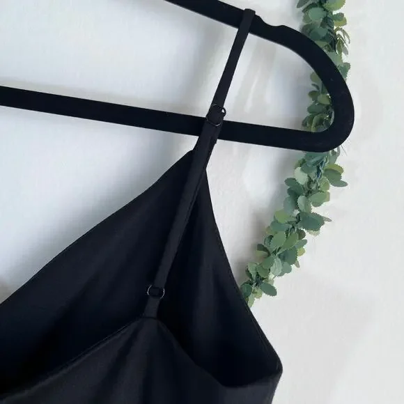 NWT Lulus Sealed With A Kiss Body Con Black Ruffle Dress Size: Medium - Picture 14 of 16